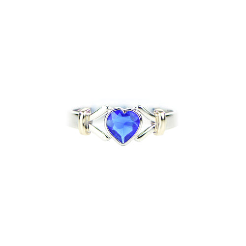 Reframe Ring w/ Sapphire Blue Heart